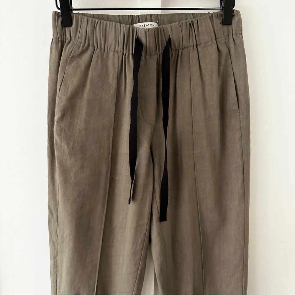 BABATON olive Errol linen pant